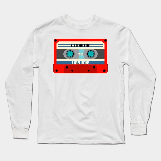 Lionel Richie Classic Cassette Long Sleeve T-Shirt by PowelCastStudio